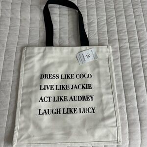 Kitson Canvas Tote Bag NWT Dress Like Coco